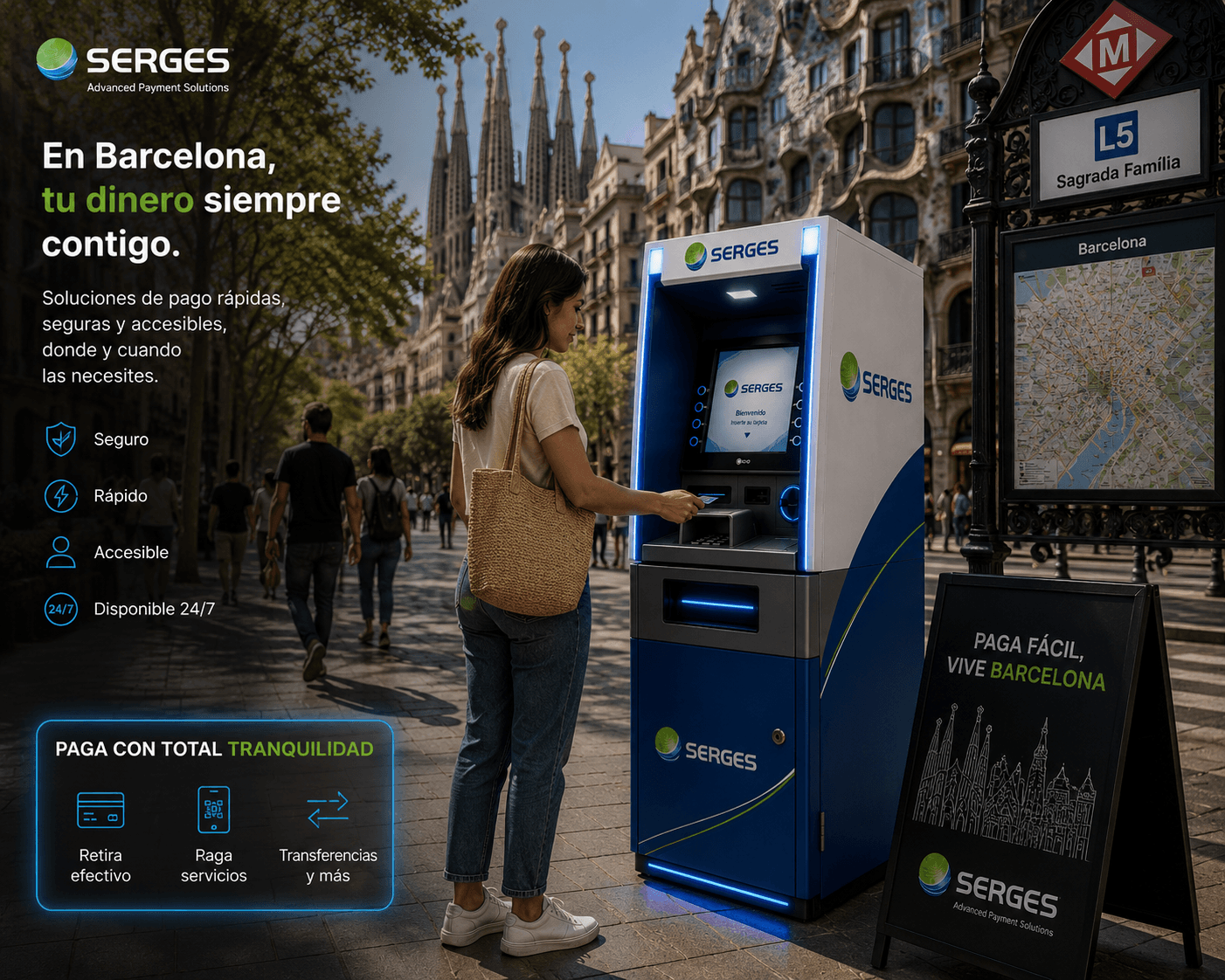 Cajero automático SERGES instalado en establecimiento