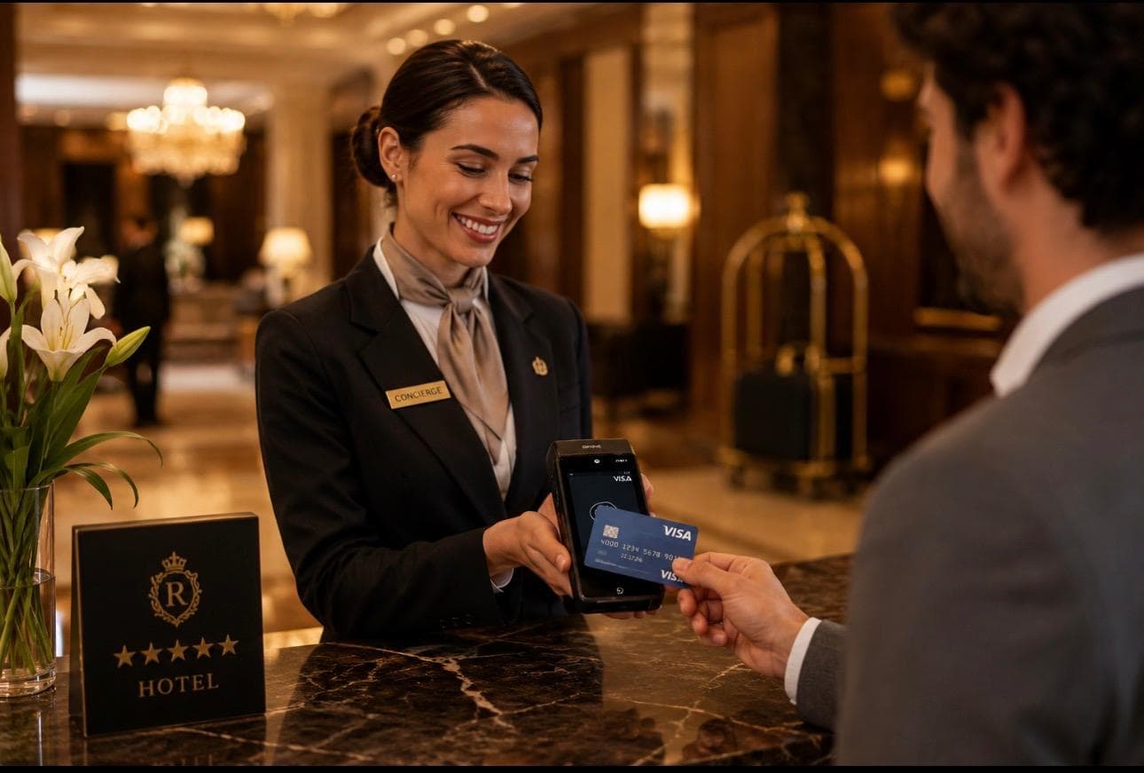 Detalle profesional del terminal PAX IM30 para pagos autoservicio